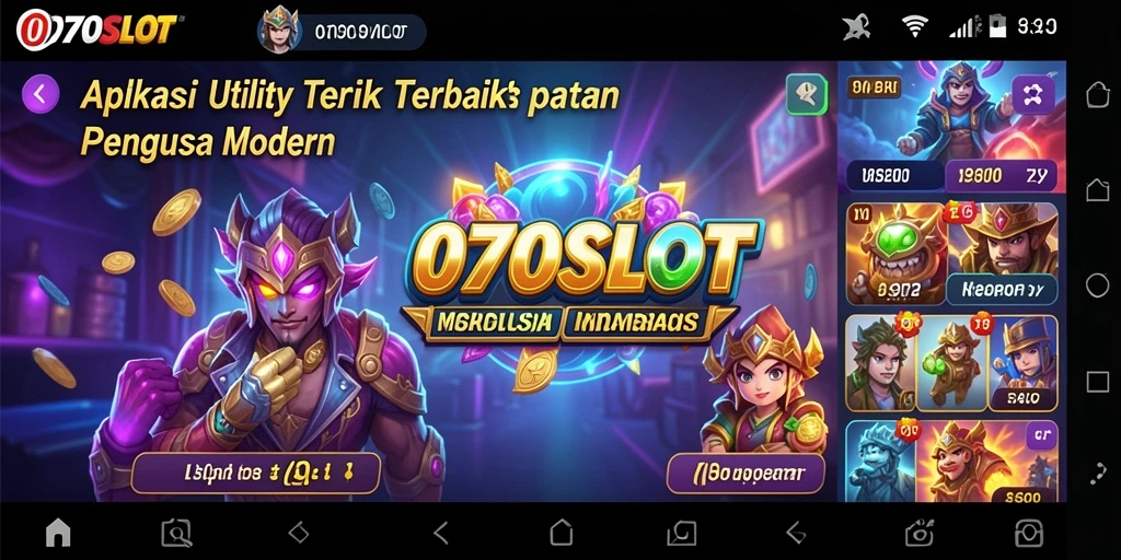 Tampilan antarmuka utama 070SLOT yang sederhana dan efisien.