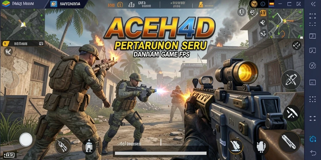 Tangkapan layar menunjukkan intensitas pertempuran dalam ACEH4D.