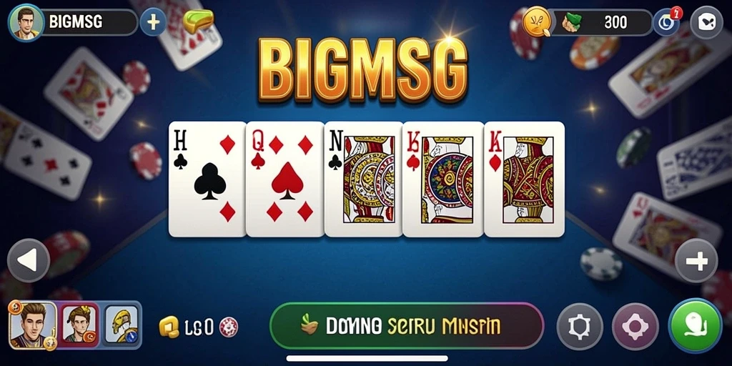 Tampilan menarik dari gameplay Domino di BIGMSG.