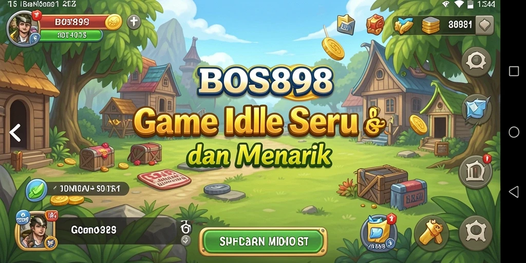Tampilan gameplay BOS898 yang memukau dengan elemen idle yang menarik.