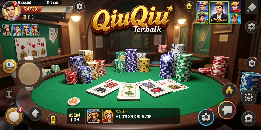 Screenshot RAP89 menampilkan pemain yang sedang menikmati permainan QiuQiu.