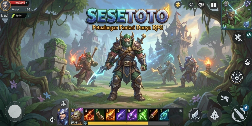 Tampilan gameplay SESETOTO yang mendebarkan dengan aksi RPG yang seru.