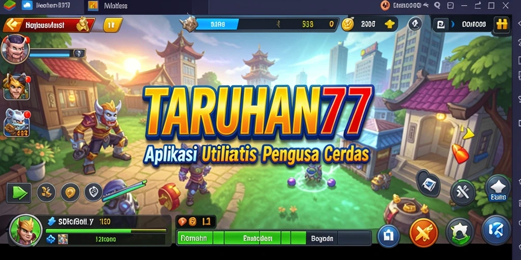 Screenshot TARUHAN77 menampilkan antarmuka aplikasi Utility yang modern dan intuitif.