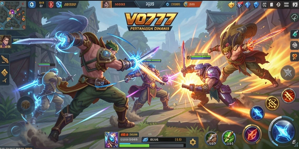 Tampilan menarik gameplay MOBA di VO777 yang mengasyikkan.